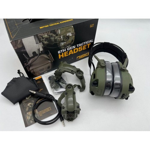 6TH GEN TACTICAL HEADSET тактическая гарнитура, звукосниматель и шумоподавление, активные в Ачинске