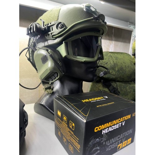 "COMMUNICATION HEADSET V" Активные тактические наушники для стрельбы в Ачинске