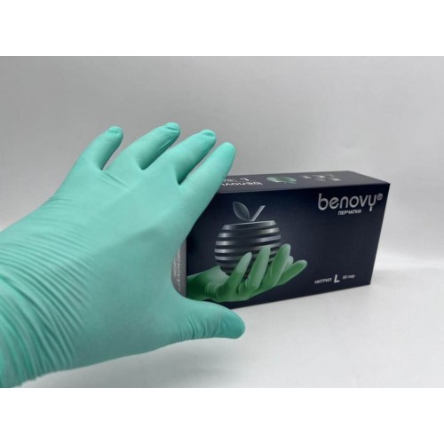 BENOVY MULTICOLOR НИТРИЛ медицинские цветные перчатки в Ачинске