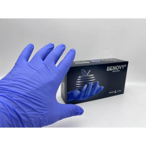 BENOVY MULTICOLOR НИТРИЛ медицинские цветные перчатки в Ачинске