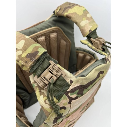 Бронежилет ЗАЩИТНИК в Ачинске с кевларовым баллистическим пакетом C2, капами и бронеплитами Бр5