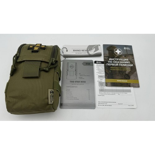 Военная тактическая аптечка RHINO RESCUE IFAK TRD MINI 11в1 в Ачинске
