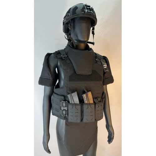Бронежилет разгрузочный UNIVERSAL ARMOR в Ачинске (СВМПЭ + бронеплиты Бр5 класса) черный