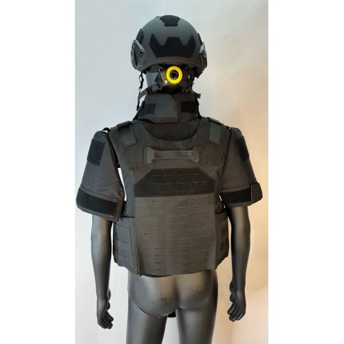 Бронежилет разгрузочный UNIVERSAL ARMOR в Ачинске (СВМПЭ + бронеплиты Бр5 класса) черный