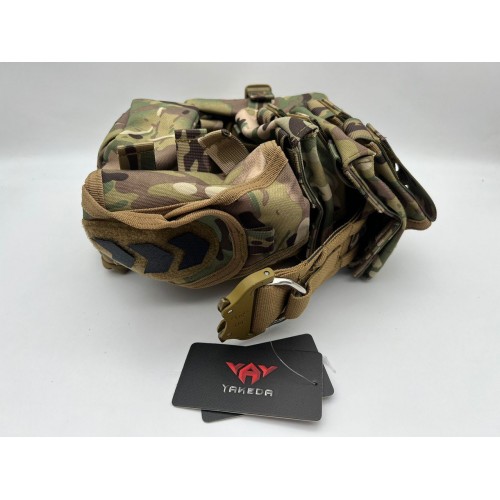 Пояс разгрузочный YAKEDA тактический с подсумками в Ачинске