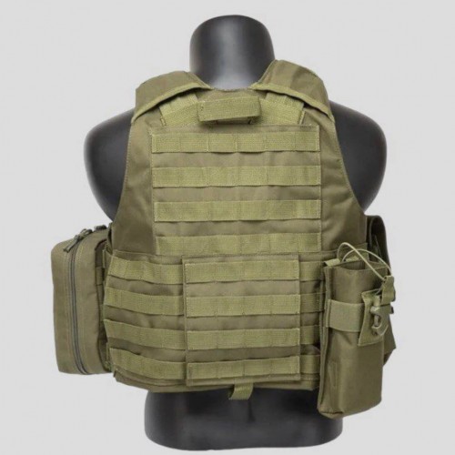 Тактический разгрузочный жилет «5 / пять карманов» с подсумками Tactical Molle Plate Carrier для съемных бронепластин в Ачинске