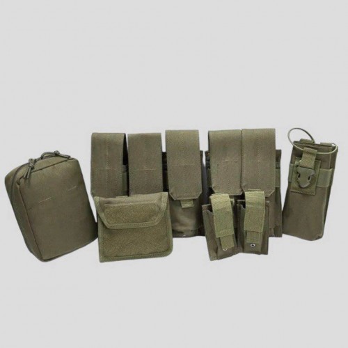 Тактический разгрузочный жилет «5 / пять карманов» с подсумками Tactical Molle Plate Carrier для съемных бронепластин в Ачинске